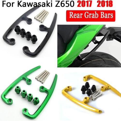 For Kawasaki Z650 Z 650 2017 2018 Rear Seat Handle Bar Pillion Grab Rail Armrest CNC Aluminum Motorcycle Accessories