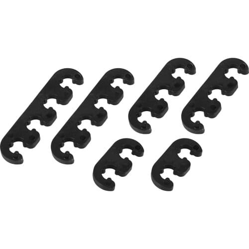 6pcs 7mm 8mm 9mm Car Engine Spark Plug Separator Ignition Wire Dividers Hose Separator Clamp Fitting Adapter with Wrench