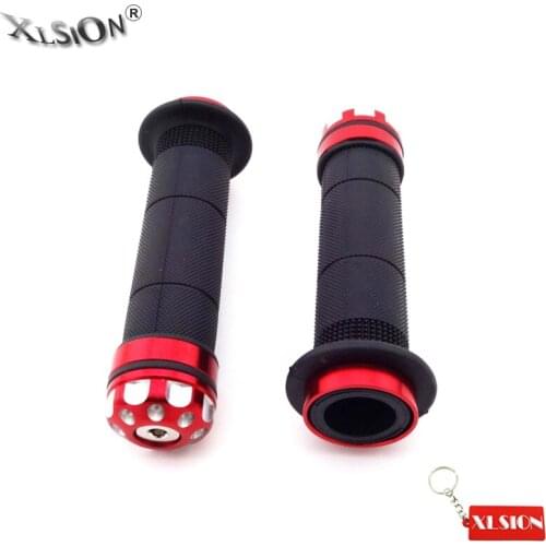 XLSION 7/8" Red Handle Hand Grips 22mm For Chinese Pit Dirt Bike ATV Quad 4 Wheeler 110cc 125cc 150cc 200cc 250cc