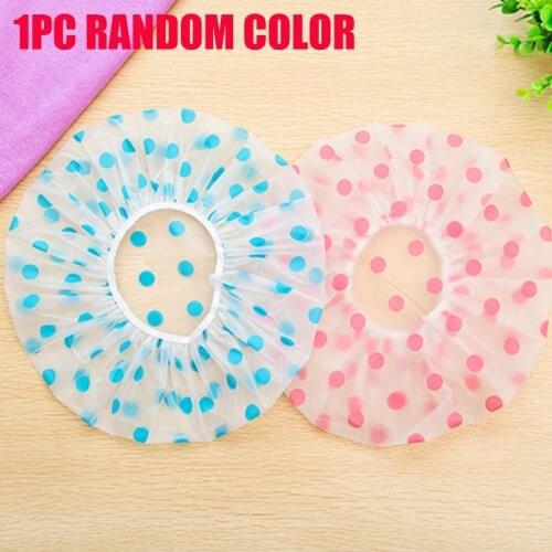 Thick 1Pcs Waterproof Bath Hat Double Layer Shower Hair Cover Women Supplies Shower Cap Home Bathroom Accessories