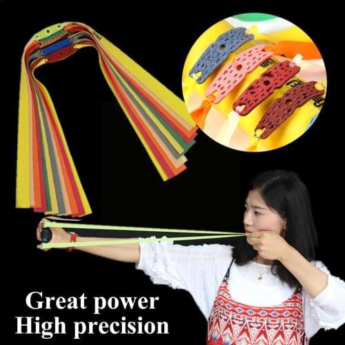 10 Pcs Practical Slingshot Rubber Band Outdoor Powerful Elastic Sports Band Flat Rubber Kit Catapult Replacement Hunting N6I4