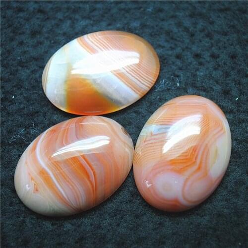 3PCS Nature Agate Stone Cabochons Oval Shape 30X40MM DIY Jewelry Findings With Good Quality Wholesale Free Shippings