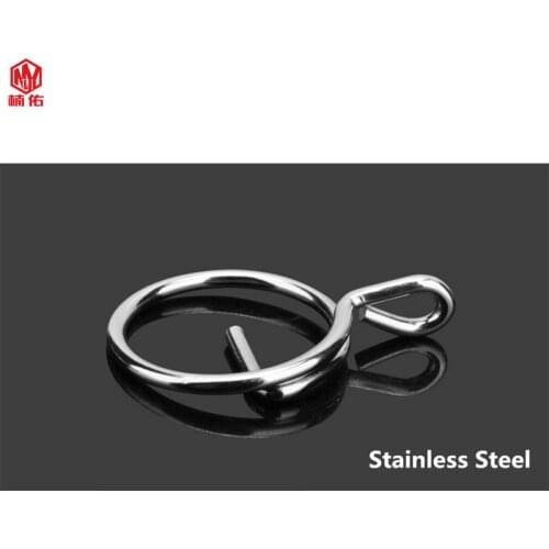 5PCS Stainless Steel DIY Polished Opening Key Ring EDC Outdoor Hanging Buckle Protection Nail Keychain Diameter 25MM