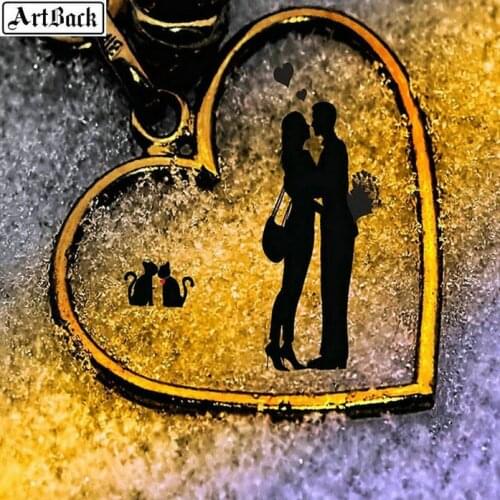 5d diy diamond painting couple love heart pattern full square handmade crafts 3d round rhinestone diamond cross stitch
