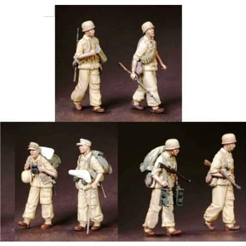6 German soldiers in World War II 1:35 resin model kit 1:35 resin sand table model