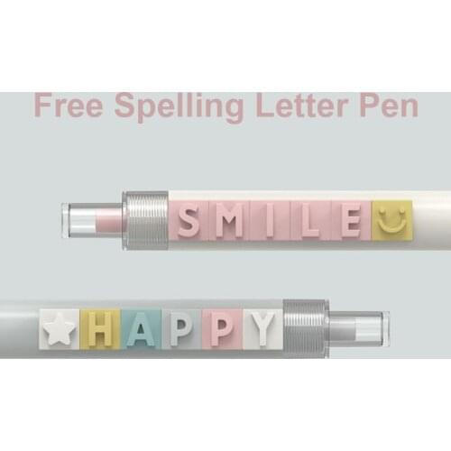 Chenguang Pinpin Le Letter Pen Press Pen Couple Pen Girlfriend Pen Ins High-value Students with Gel Pen Pens for School Pink