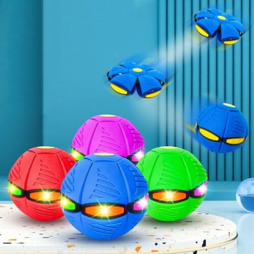 4 Type Outdoor Garden Beach Game Throw Disc Ball Toy Fancy Soft Novelty Flying UFO Flat Throw Disc Ball 3 Lights Kid Toy Gifts