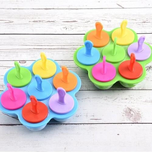 Baby Food Container Infant Fruit Breast Seven-hole Milk Powder Snack Box Ice Tray Storage Silicone Freezer Tray Crisper