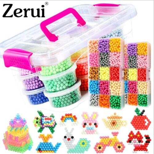 5mm Magic Water Perler Beads Set DIY 3D Puzzles Toys Fuse Hama Beads Educational Kids Gift Boy Girl Luxury Accessories 5200pcs