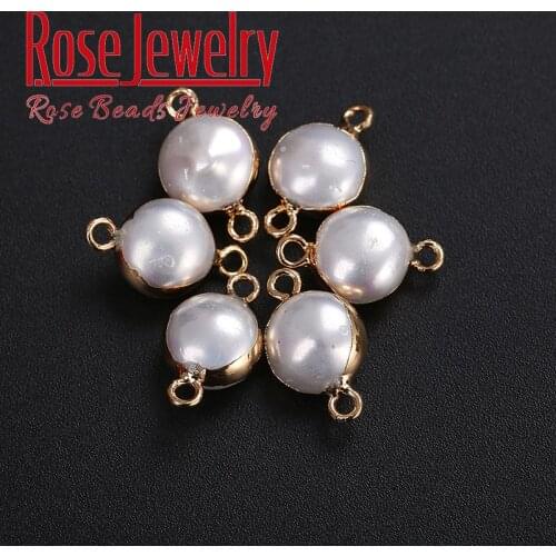 Irregular Heat Treated White Shell Beads White Pearls Bound Baroque 3pcs 10mm Loose Beads For Jewelry Making Earring Pendants