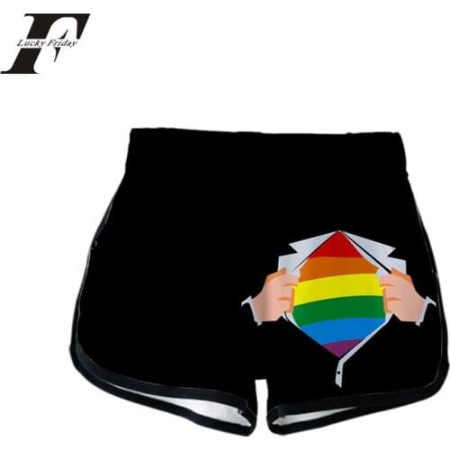 New LGBT shorts women Lesbians Gays Bisexuals Transgender Rainbow short Summer Women Casual Harajuku girl Sexy Shorts Clothes