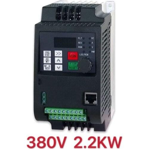 New 380V 2.2KW 3 Phase AC Frequency Inverter For AC CNC motor in VxF Vector control Drive Speed Controller Output 380V