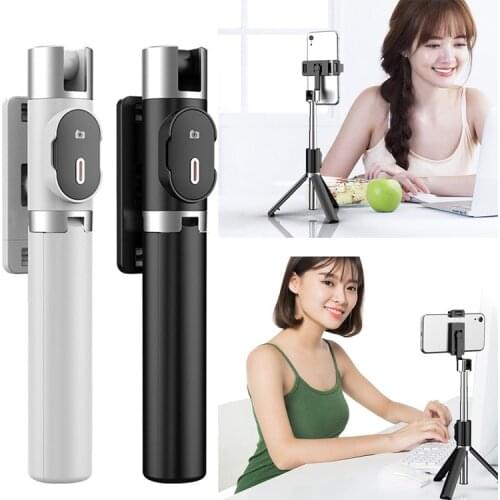 Portable Tripod Selfie Stick for Mobile Phone Photo Taking Live Broadcast Chargable Bluetooth Remote Control Tripod Stand Pole