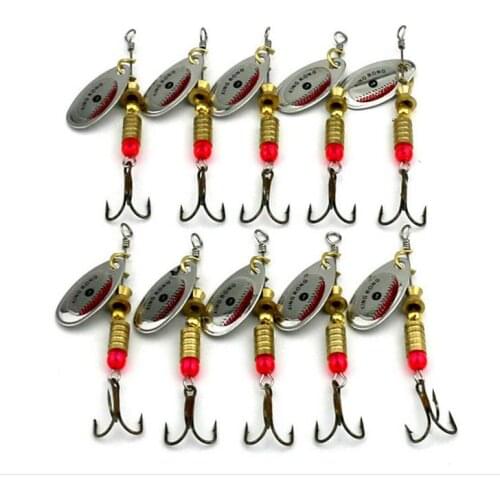 10PC/SET 8 type fishing lure spoon fishing tackle fly fishing material spinner bait sea hard lure free shipping
