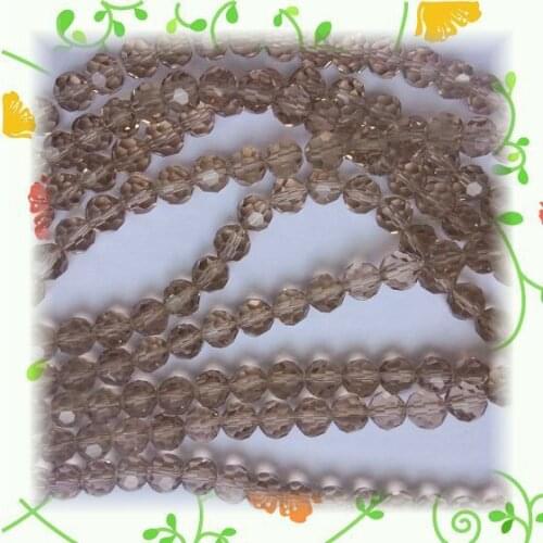 Champagne 6mm 32 Faceted Ball Beads AAA Quality Level Crystal Glass Beads Home Decor DIY Glass Beads Free Shipping