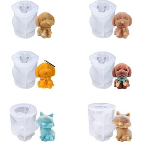 Resin Silicone Mold 3D Animal Bear Pendant Handmade DIY Jewelry Making Crafts Chocolate Mould Tray Ice Cream DIY Tool