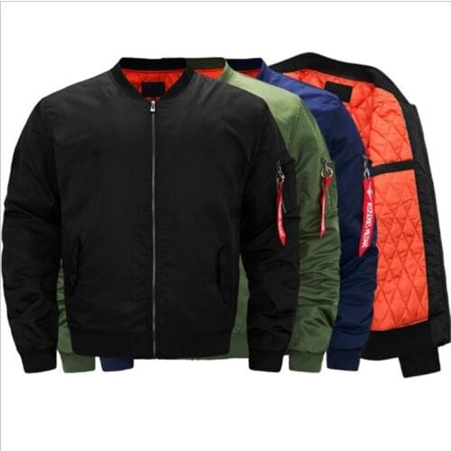 Training Jacket 2018 Mens Thick Warm Autumn Winter Military Motorcycle Jackets Men Flight Pilot Air Force For Big Man