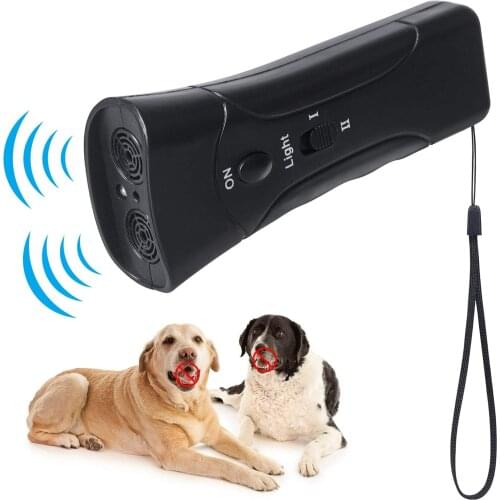 Ultrasonic Double-Head Pet Dog Repeller Anti Barking Dog Trainning Bark Stopping Laser Dog Training Device