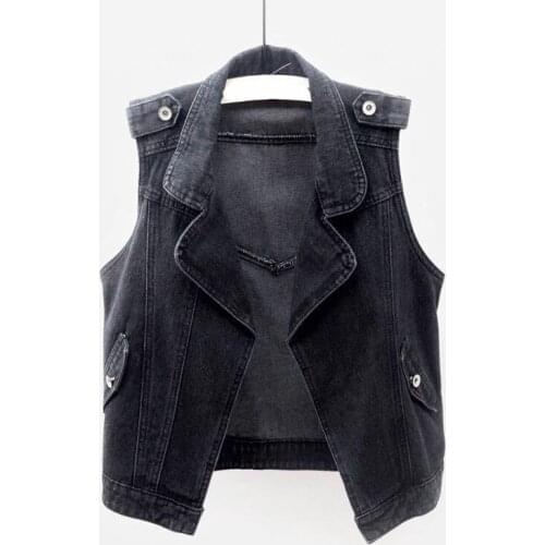 Spring Denim Women Jackets Turn-down Collar Solid Pockets Short Slim Short Female Jackets Fashion Outwear Coat Tops