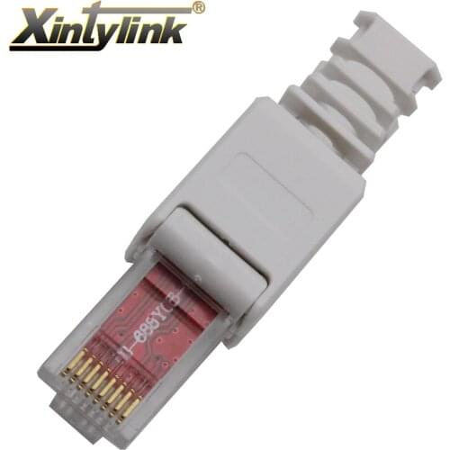Xintylink rj45 Toolless connector ethernet cable plug cat5 cat5e cat6 network 8P8C utp unshielded modular terminals reused