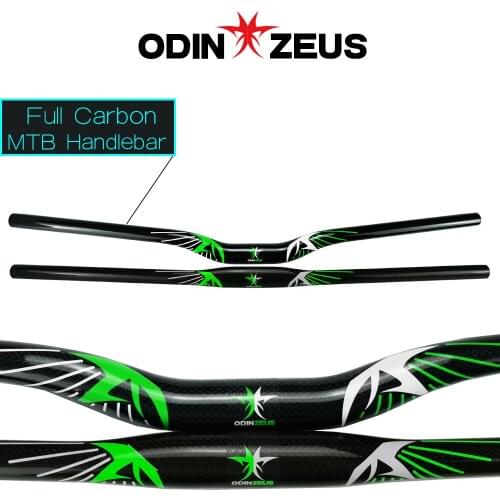 Odinzeus Full Carbon Fiber MTB Bike Parts Flat/Rise Mountain Bicycle Handlebar 31.8mm*580/600/620/640/660/680/700/720/740mm