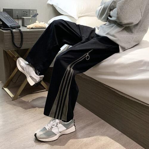 Womens Trouser Street Pants High Street Ins Boys Girls Straight Wide-leg Pants Loose Casual 2021 Fashion Harajuku Straight Pants