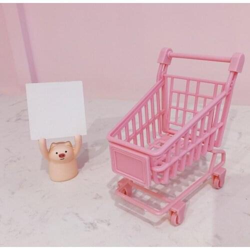 1pcs Simulation Mini Shopping Cart Kids Pretend Toy Hand Trolley Shopping Children Cart Gift Simulation Mini Creative Decor W3O3
