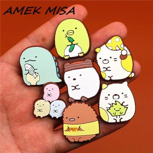 10pcs/Set PVC Japan Cartoon Shoe Charms Cute Corner Creature Shoe Decorations Shoes Accessories fit Croc JIBZ Party Kids Gifts