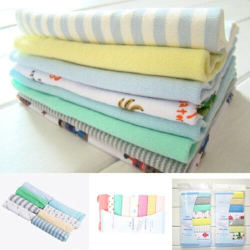 2019 Baby Random 8Pcs/Set New Baby Boys Girls Bibs Saliva Towel Newborn Bandana Head Scarf Cute 100% Cotton Soft Towels