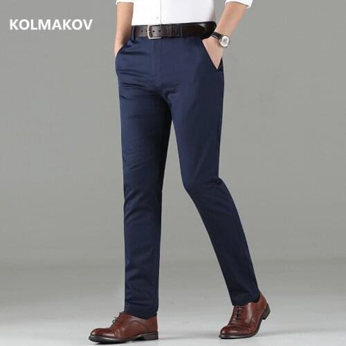 2020 New style Autumn Mens Pants Business Cotton Long Trouser men spring high quality Classic Casual Trousers Pant Male