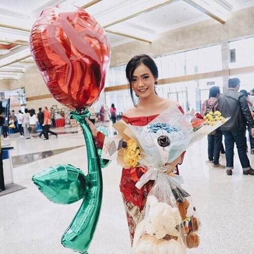 3pcs Roses, sunflower wedding flower balloons baby shower globs big size helium foil ballons birthday party decoration adult kid