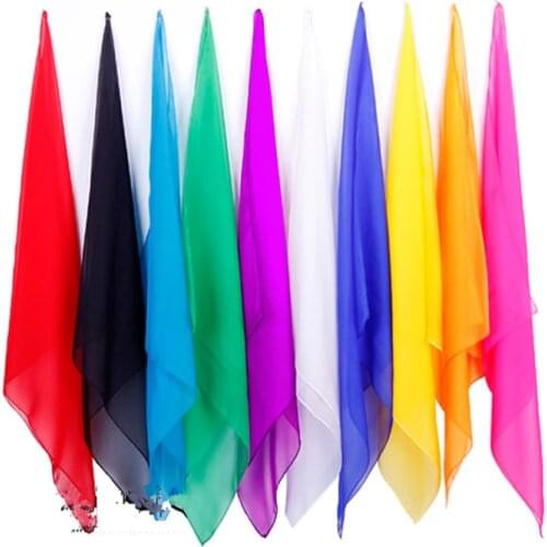5Pcs 60*60cm Colorful Silk Scarf Magic Tricks Close Up Stage Change Color Silk Scarf By Mr. Magic Streets Props Tools Wholesale