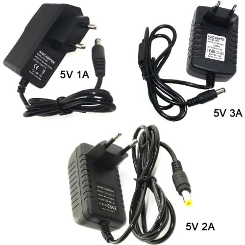 2pcs Power Adapter 1A 2A 3A 5V 12V Adapter Power Switching Charger Supply EU US Plug AC to DC 12V 5.5x2.5mm DC Port CE ROHS