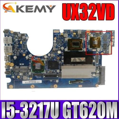 Akemy UX32VD Laptop motherboard for ASUS UX32VD original mainboard 2GB-RAM I5-3217U GT620M