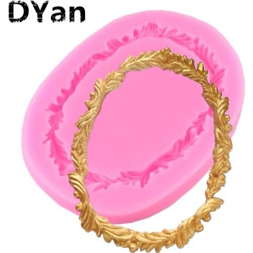 Free Shipping DIY Silicone Mold Fondant Continental Retro Frames Silicone Mold Chocolate Fondant Cake Mold A836