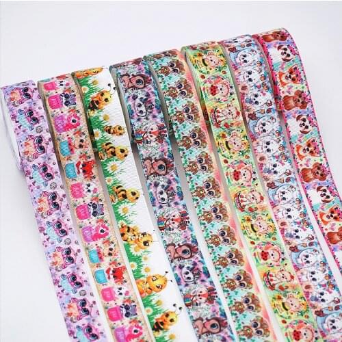 Epoxy Resin Cabochons Cartoon Printed Grosgrain Ribbon 38873