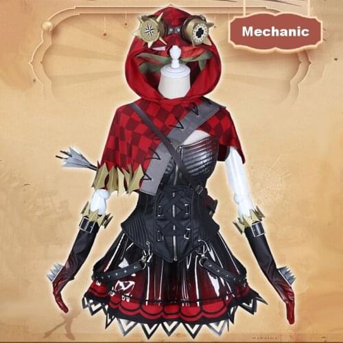 Game Identity V Cosplay Costume Survivor Machinist Tracy Reznik Cosplay Costume Red Riding Hood Skin Dresses Red Clothed Suits