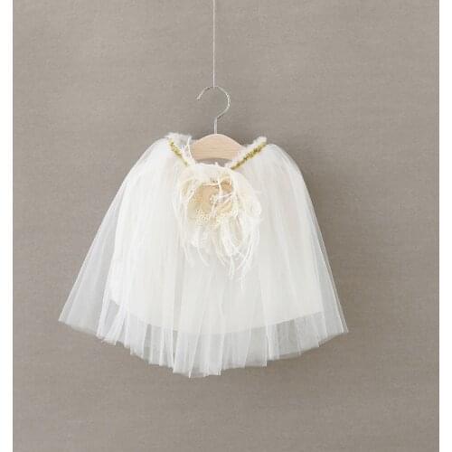 Lace Flower Girls Skirts Fashion Pearl Bow Tutu Skirt Girl Kids Baby Clothing for Party Wedding faldas 2-6T