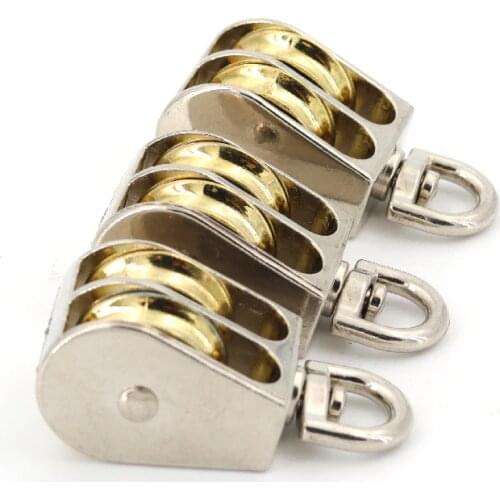 58 mm metal pulley, zinc alloy fixed pulley crown block and pulley pulley mini double pulley DIY