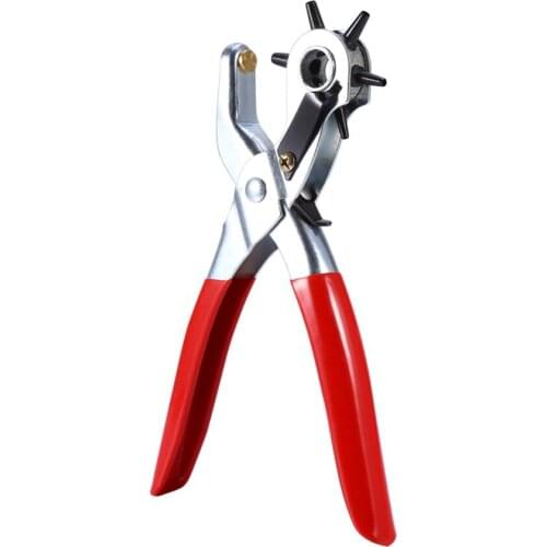 Multifunction Leather Belt Hole Punch Plier Eyelet Puncher Revolve Sewing Machine Bag Setter Tool Watchband Strap Craft Tools