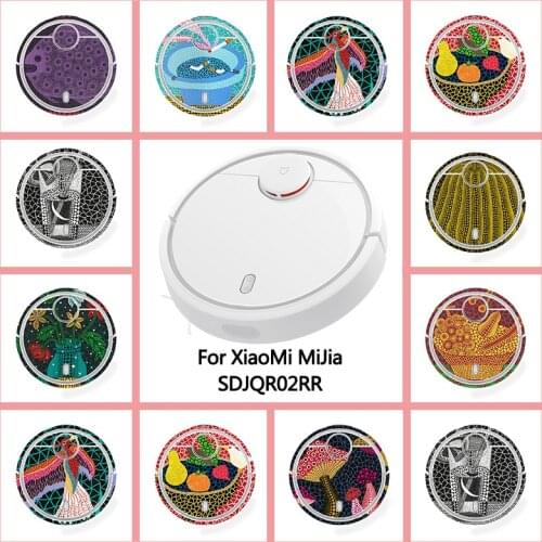 Customized Custom Flowers Sticker for xiaomi Robot Robotic SDJQR02RR Vacuum Cleaner Protective Skin Spare Parts Accessories