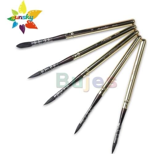 Original Mairtini MQ415 Gold Plated stainless steel pen body Squirrel hair Travel set Brush watercolor brush Hook line pen