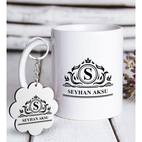Personalized Is White Mug and Keychain Gift Seti-12