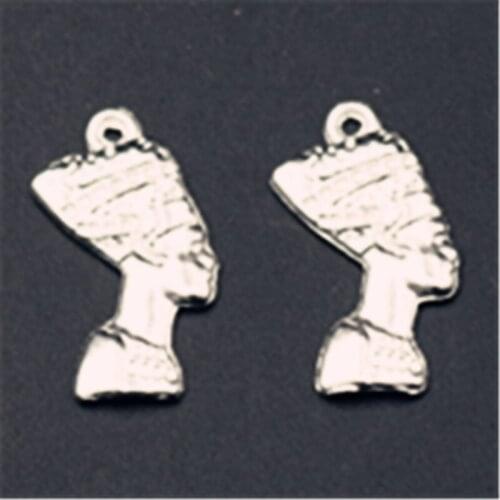 15pcs Silver Plated Ancient Egyptian Queen *Cleopatra* Pendant Earrings Bracelet DIY Retro Metal Jewellery Accessories A790
