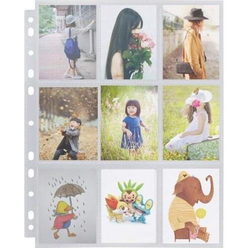 9 Grid Transparent Card Albums For Children Household Game Storage Albums Portable simple card albums game storage album 2020