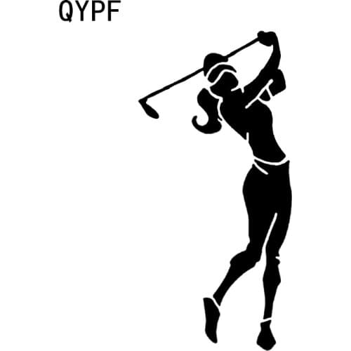QYPF 8*16.6CM Interesting Golf Decor Graphic Car Sticker High Quality Vinyl C16-1512