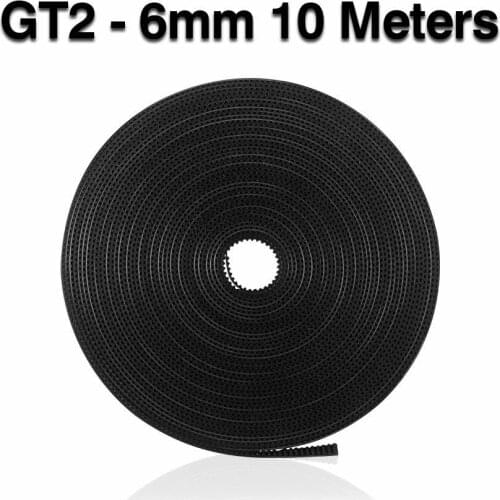 10 Meters GT2 Timing Belt 6mm Width Fit for 3D Printer RepRap Mendel Rostock Prusa Creality CR-10 Ender 3 Anet A8