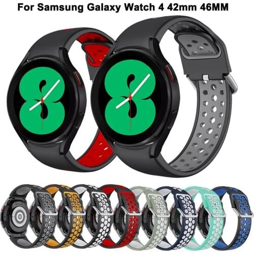 20mm Strap For Samsung Galaxy Watch 4 classic 46mm 42mm band Soft Silicone Wristband Bracelet for Galaxy watch4 40MM/44mm Correa