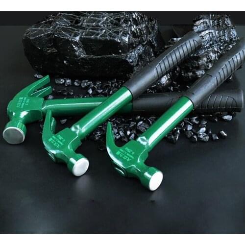 Round head rubber handle Magnetic claw hammer For woodworking and Electronic tool, mini hammer hammer tool length 275/330mm