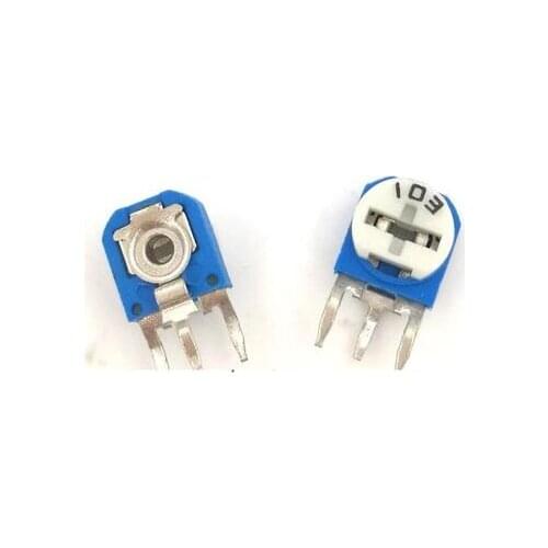 RM063 1K 2K 5K 10K 20K 50K 100K 200K 500K 1M 100R 200R 500R WH06-1 Horizontal Adjustable Vertical Trimpot Resistor x500PCS